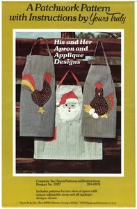 1978 Yours Truly Product No. 3707 Unisex Apron Applique sewing pattern uncut - Picture 1 of 3