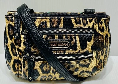 Tyler Rodan Man Made Cheetah Leopard  Sequin Print Crossbody Club Purse Bag - Image 1 of 4