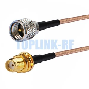 SMA Female Jack to Mini UHF Male Plug Connector Antenna RF Pigtail Cable RG316 - Zdjęcie 1 z 4