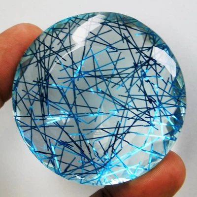 Natural 291.30 Ct Pink Rutilated Quartz Round Cut Certified Loose Gemstone - Image 1 of 4