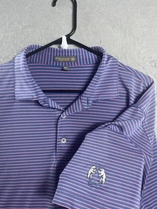 Peter Millar Summer Comfort Polo Golf Shirt XXL Striped Performance Polar Bears - Picture 1 of 12