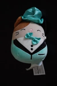 KELLYTOY SQUISHMALLOWS MONOPOLY CAM THE CALICO CAT 4.5" PLUSH - Picture 1 of 2