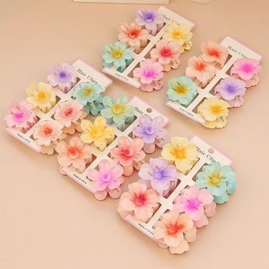 6Pcs/set Flower Hairpin Small Size Hair Claw Fashion Hair Clip for Girls - Picture 1 of 13