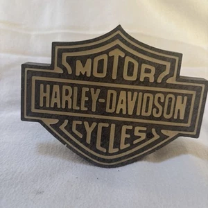 Harley Davidson Trailer Hitch Cover Hitch Plug Black/Silver No Mount - Picture 1 of 3
