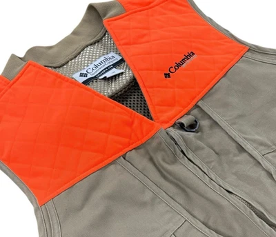 Columbia Mens Hunting Vest Orange/ Beige Size XXL Storage Pockets - Image 1 of 4