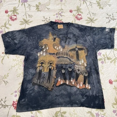 罕见 复古 1999 年 Ginny Hogan The Shaman 衬衫 尺寸 XL 特大号 — 第 1/4 张图片