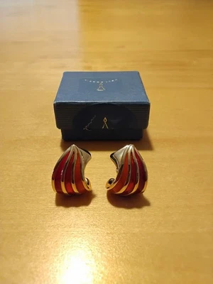 Pierre Lang farbenfrohe Ohrclips GO/Rot/Orange "Sehr guter Zustand" - Bild 1 von 2