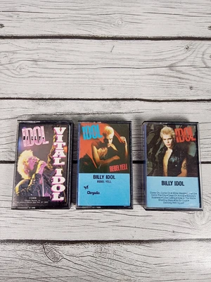 Billy Idol Cassette Lot Self Titled Rebel Yell Vital Idol Foto 1 de 4