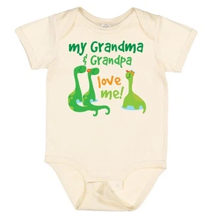 Inktastic Grandma Grandpa Love Me Dinosaurs Baby Bodysuit Grandkids Grandchild - Picture 1 of 9