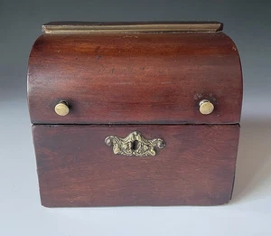 Antique 19th C. Georgian - Victorian Wooden Box Chest Tea Caddy Dutch 1800’s - Picture 1 of 10