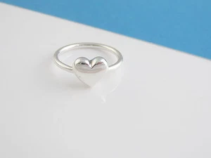 Tiffany & Co silber SELTEN geschwollener Herzring Größe 5! - Bild 1 von 4