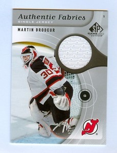 MARTIN BRODEUR 2006 SP GAME USED JERSEY