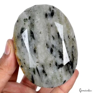 2550 Ct Natural Rutilated Quartz Oval Cut Black Needle Unheated Big Gemstone~ NM - Picture 1 of 6