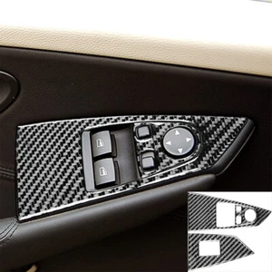Interruptor de elevación de ventana de fibra de carbono embellecedor interior para BMW 650i 645Ci M6 E63 2004-10A - Imagen 1 de 10