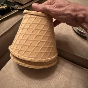 Pierre Deux  Chandelier Chandelier Shade Ochre Gold  Set 2 Le Treille Multiple - Picture 1 of 2