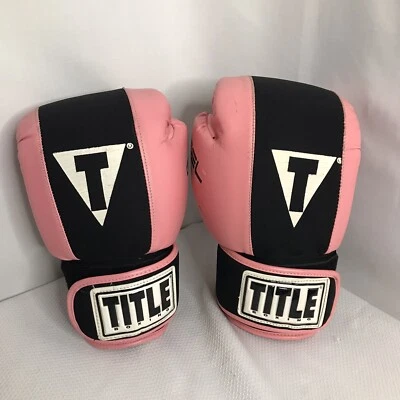 Guantes de Boxeo Título Gel Rosa Pálido Talla M Usados Usados en Excelente Condición Foto 1 de 4