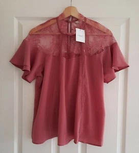 REDUCED! Exquisite lace and brodery top/blouse, 12 reg, Next, new with tags - Picture 1 of 6