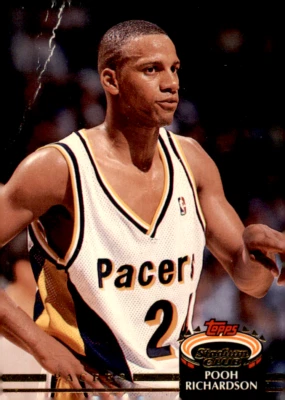 1992-93 Topps Stadium Club - #318 Pooh Richardson Indiana Pacers - Image 1 of 2