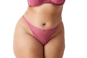 Cacique~New With Tags~Rose Mesh Dipped Thong~Size 26-28W (3-3X) - Picture 1 of 6