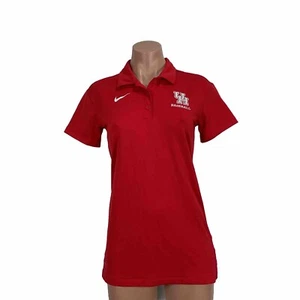 Nike Dri-Fit Polo Shirt University Of Houston UH Baseball Cougars Red sz S - Picture 1 of 9