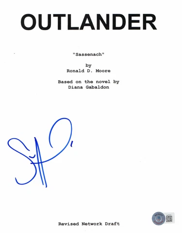 SAM HEUGHAN SIGNED AUTOGRAPH OUTLANDER FULL SCRIPT BECKETT BAS Cover