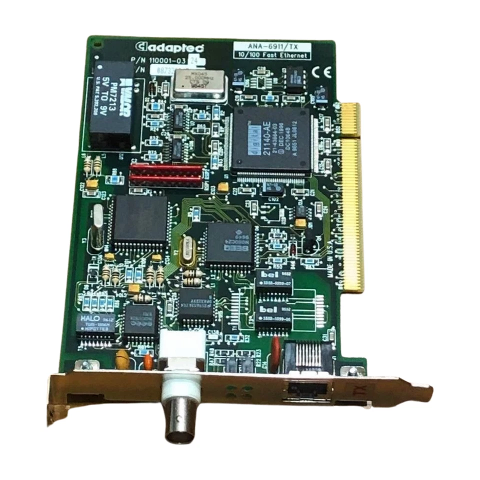 ADAPTEC ANA-6911/TX PCI 10/100 FAST ETHERNET ADAPTER P/N 110001-0324 - Image 1 of 4