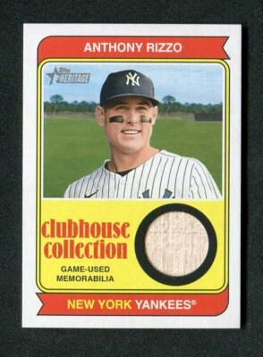 2023 Topps Heritage Clubhouse Collection Anthony Rizzo Game Used Bat Relic - Image 1 of 2