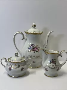 RARE Vintage Reichenbach Tea Set with Tea Pot Creamer and Sugar - Picture 1 of 24