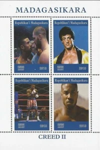 2019 SYLVESTER STALLONE CREED II FILM STAMP MINI SHEET MNH (NL82) - Foto 1 di 1