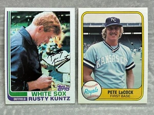 RUSTY KUNTZ & PETE LACOCK Baseball's Dirtiest Funniest Names Real Trading Cards - Picture 1 of 2