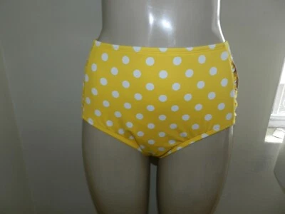 Nuevo bikini a lunares amarillos para mujer Liz Claiborne tallas 14-16 Foto 1 de 4