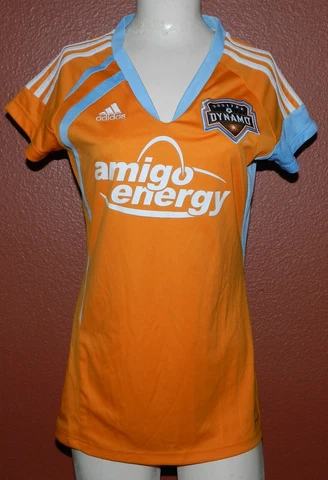 Houston Dynamo MLS Adidas 2006 Women's Orange Soccer Jersey Medium Climacool Cover