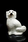 Antique Staffordshire White Flat Back King Charles Curled Tail Spaniel