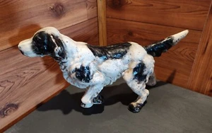 VINTAGE 8.25" TALL UNBRANDED HEAVY CAST IRON ENGLISH SETTER/POINTER DOOR STOP  - Picture 1 of 14