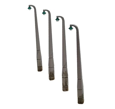 TD65 1950s Lantern 3 Lampposts (x4) OO scale model railway scenics unpainted - Image 1 of 4