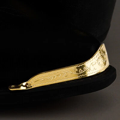 WESTERN EXPRESS New! Western Cowboy Boot Tips Rand - Engraved Brass Toe Tips - Pair / Set