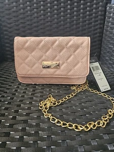 NWT BCBG Paris Coral Cloud Quilted Faux Leather Chain Strap Clutch Purse - Picture 1 of 7