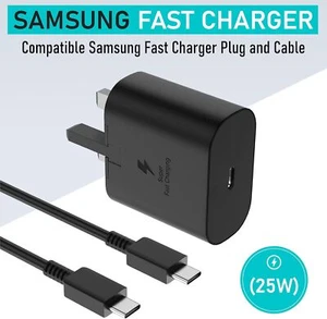 25W Charger Super Fast for Samsung Galaxy S24 S23 S22 S21 S20 S10 - Picture 1 of 15