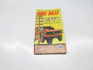 1971 NHRA RULE BOOK DRAG RULES NATIONAL HOT ROD ASSOCIATION - Picture 1 of 3