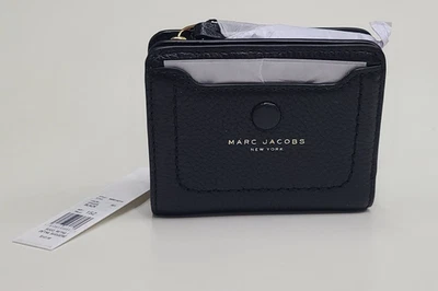 Cartera compacta de cuero Marc Jacobs M0014215 negra Mini Empire City Foto 1 de 4