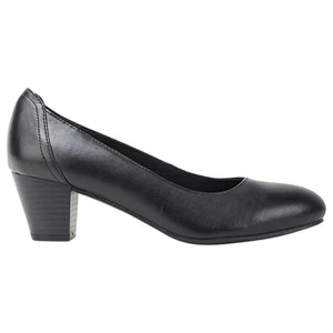 Grosby Ivy Black Closed Toe Thick Heels Casual Work Ladies Womens Shoes - Picture 1 of 5