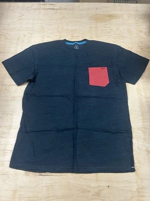 Volcom Collectable Blue/Gray & Red Short Sleeve Shirt with Pocket - Men’s XL - Image 1 of 4