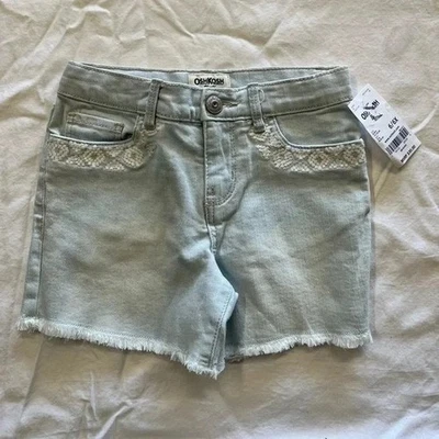 Oshkosh Niños Azul Jean Pantalones Cortos 6/6x Foto 1 de 4