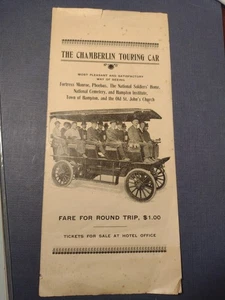 Vtg The Chamberlin Touring Car Brochure Hotel Fortress Monroe Phoenis Hampton VA - Picture 1 of 12