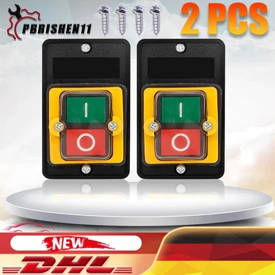 MARKENLOS 2PCS Maschinenschalter AC 230V Drucktastenschalter Sicherheitsschalter KAO-10KH