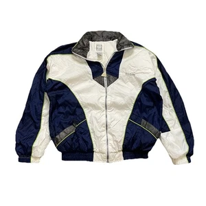 Chaqueta cortavientos Wilson vintage azul marino para mujer pequeña - Imagen 1 de 4
