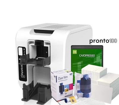 New Magicard Pronto 100 Single Side Complete ID Card Printer  Bundle - Image 1 of 2