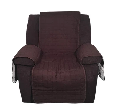 Funda de silla de pelo de rana para reclinables grande marrón microfibra de gran tamaño se adapta a Lazyboy Foto 1 de 4