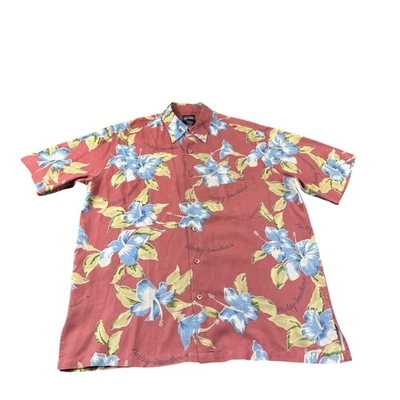 Harley Davidson Tori Richard Pura Seda Floral S/S Hawaiano Botón Delantero Talla M Foto 1 de 4