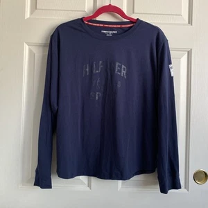 Tommy Hilfiger Sport Damen Langarmshirt dunkelblau Gr. XL Rundhals - Bild 1 von 11